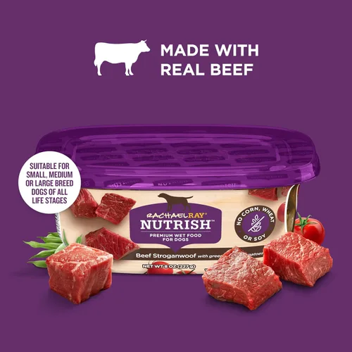 Vista 4 de Alimento natural húmedo para gatos Rachael Ray Nutrish Made with Green Beans, Tomatoes & Rice Pasta, No Artificial Flavors, No Added Corn, Wheat