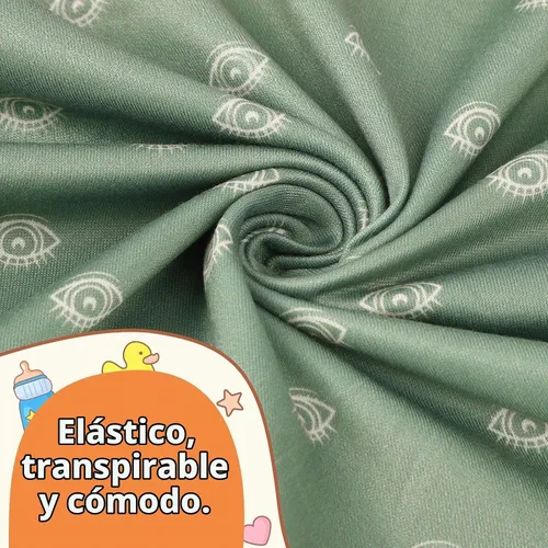 Vista 3 de FEBSNOW Paquete de 2 fundas de almohada de lactancia para bebé, fundas elásticas de algodón suave para lactancia materna, extraíbles y cómodas