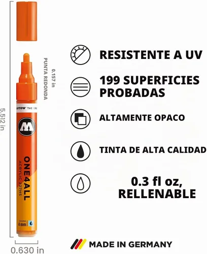 Vista 3 de Molotow ONE4ALL - Juego de rotuladores de pintura acrílica 10 colores básicos #1