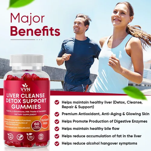 Vista 4 de VV Naturals Suplemento de desintoxicación y reparación de limpieza hepática, 700 mg de glutatión reducido, cardo mariano y ácido alfa lipoico, sin