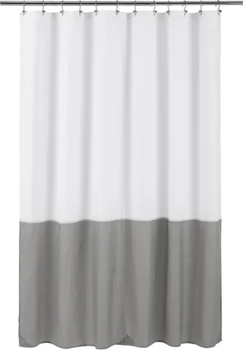 Vista 24 de ALYVIA SPRING Forro de Cortina de Ducha de Tela Extra Largo Impermeable - 72" x 96", Suave y Ligero Cortina de Ducha X-Larga con 3 Imanes, Lavable a