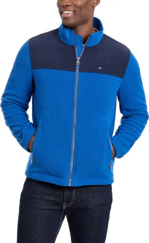 Vista 9 de Tommy Hilfiger Chaqueta de forro polar clásica con cremallera frontal para hombre Negro