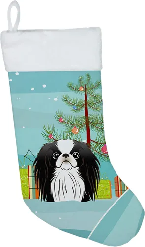 Vista 25 de Caroline's Treasures BB1590CS Árbol de Navidad y Alaskan Malamute Calcetines de Navidad para colgar en la chimenea, decoración de fiesta de Navidad