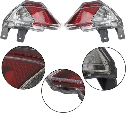 Vista 4 de Silscvtt Reemplazo del conjunto del reflector trasero de la luz trasera del parachoques para Rav4 2016-2018 lado del conductor y del pasajero