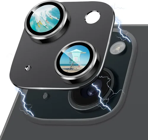Vista 15 de Protector de lente de cámara compatible con iPhone 15 y 15 Plus, protector de pantalla de vidrio templado antiarañazos, a prueba de golpes, funda