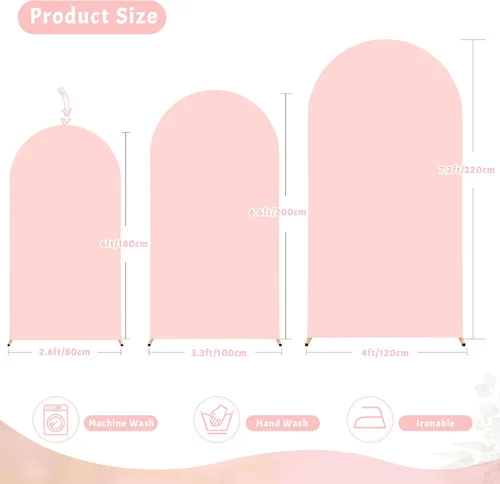 Vista 186 de Baby Blue Arch Backdrop Cover, 6FT Spandex Fitted Wedding Arch Stand Covers Round Top Chiara Backdrop Cover for Birthday Party Ceremony Banquet Azul