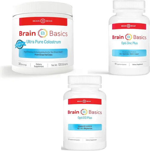 Vista 7 de Brain Basics Calostro ultra puro, 4000 mg por porción, mínimo 25% de anticuerpos IgG, salud intestino-cerebro-inmune, cabello y piel brillantes.