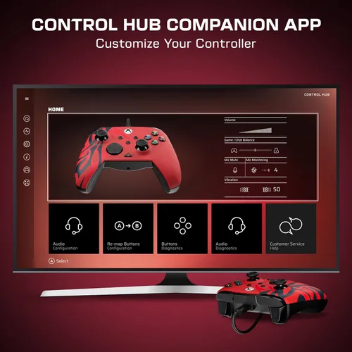Vista 8 de Turtle Beach Rematch Advanced Wired Gaming Controller Licensed for Xbox Series X S, Xbox One, Windows PC - Colorful, Remappable Buttons, Hair