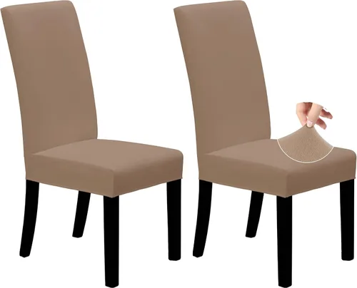 Vista 27 de Easy-Going - Juego de 2 fundas elásticas para sillas de comedor, fundas para sillas de comedor, fundas para sillas Parsons para comedor, ceremonia