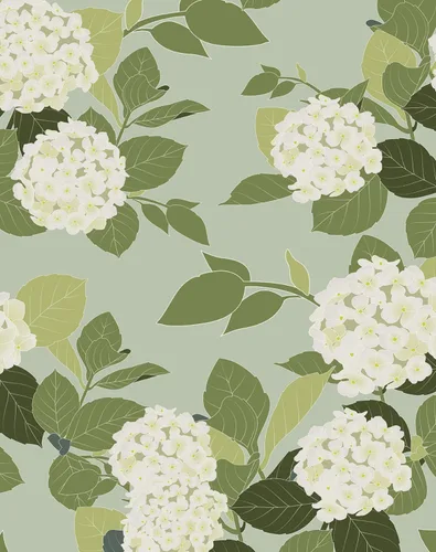 Vista 10 de Papel tapiz floral despegar y pegar autoadhesivo de hortensias, papel de pared estilo campo francés color crema, papel tapiz adhesivo