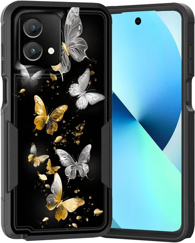Vista 117 de para Moto G Play 4G 2024, funda de dos capas híbrida resistente y a prueba de golpes, PC duro + silicona suave protectora para Motorola Moto G Play