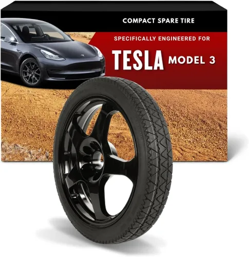 Vista 8 de Modern Spare Kit completo de neumáticos de repuesto compactos con funda de transporte, se adapta a Tesla Model 3 2017-2025