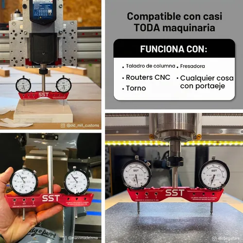 Vista 6 de SST - Sistema de tranvía regular de molino y torno - Tranvía, alineación y cuadrado para calibración de la máquina - Para desalineación angular