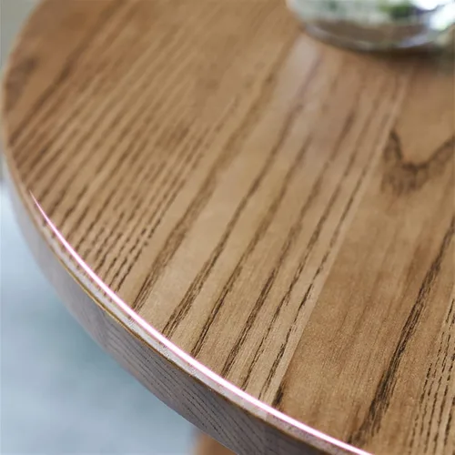 Vista 4 de Mesa auxiliar para sala de estar, sofá, mesa auxiliar redonda de madera, mesa auxiliar minimalista moderna mesa auxiliar creativa pequeña mesa de té