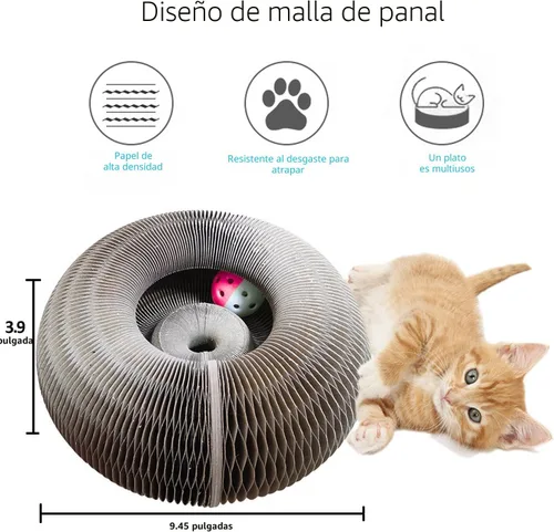 Vista 3 de Enkman Magic Organ Tabla Rascador para Gatos Bola de Gato Aventura El Juego Interactivo Definitivo para Ejercicio Mental y Físico para Gatos