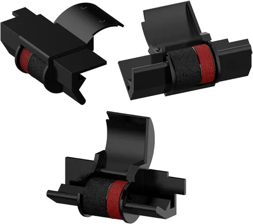 Vista 3 de Paquete de 3 cintas de calculadora de repuesto compatibles para Casio hr-100tm Ink IR-40T, rodillo de tinta de calculadora compatible con Casio