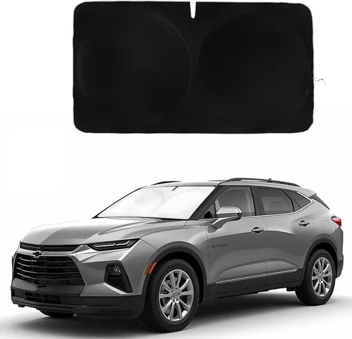 Vista 32 de Parasol para parabrisas BMW X2 (2018-2023), certificado 99.87% UVB y 99% de protección solar UVA. Cubierta opaca de doble capa galardonada, parasol