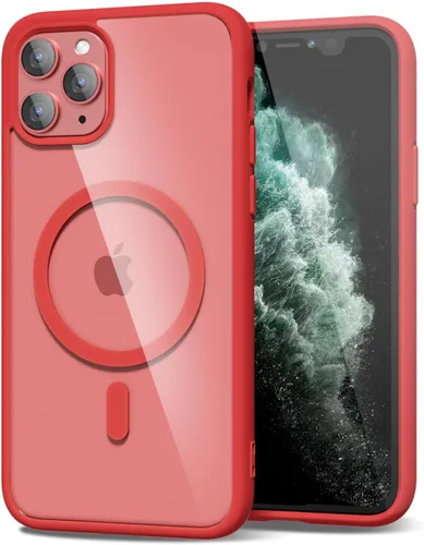 Vista 229 de oakxco Funda magnética transparente compatible con Magsafe, bonita funda delgada y transparente de poliuretano termoplástico no amarillenta, carcasa