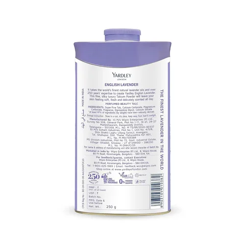 Vista 4 de Talco desodorante perfumado Yardley London con lavanda inglesa, polvo de talco 100gm, 3.5 onzas