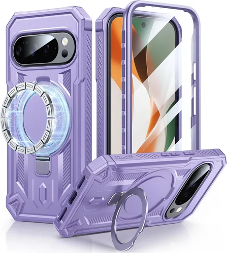 Vista 12 de FNTCASE para Google Pixel 10-Pro-XL Funda: para 9 Pro XL con soporte de anillo soporte magnético grado militar a prueba de golpes funda protectora