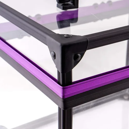Vista 7 de SHANY Estuche transparente para cosméticos y artículos de tocador, organizador de maquillaje de viaje extra grande con cierre seguro y detalles negro