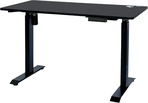 Vista 7 de Marco de escritorio eléctrico de un solo motor ajustable con mesa, altura máxima de 45.25 pulgadas, color gris