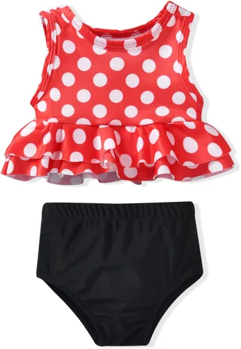 Vista 17 de Aalizzwell Traje de Baño para Niña Pequeña de Dos Piezas Traje de Baño Bikini para Playa Bandera americana B