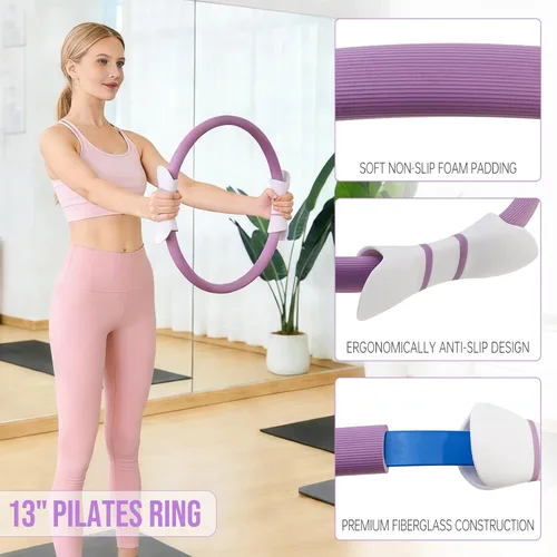 Vista 3 de Kit de pilates de 8 piezas para mujer, kit de entrenamiento