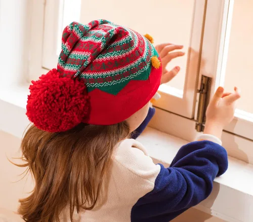 Vista 2 de LMLALML Sombreros de Navidad para mujeres niños y hombres elegante de punto cálido divertido gorro para Año Nuevo fiesta festiva