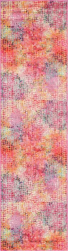 Vista 32 de Tapete Unique Loom colección Jardin para múltiples áreas, abstracta, vibrante, Polipropileno, Gris/Marrón