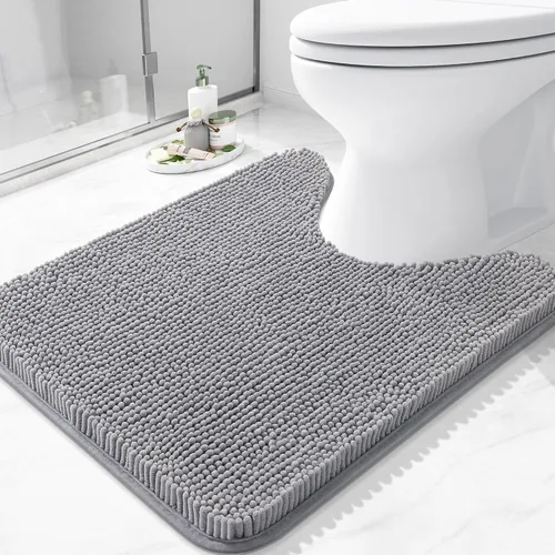 Vista 150 de Arotive Alfombras de baño de felpilla extrasuaves y absorbentes, de 24 x 16 pulgadas, lavables a máquina, parte trasera de goma antideslizante