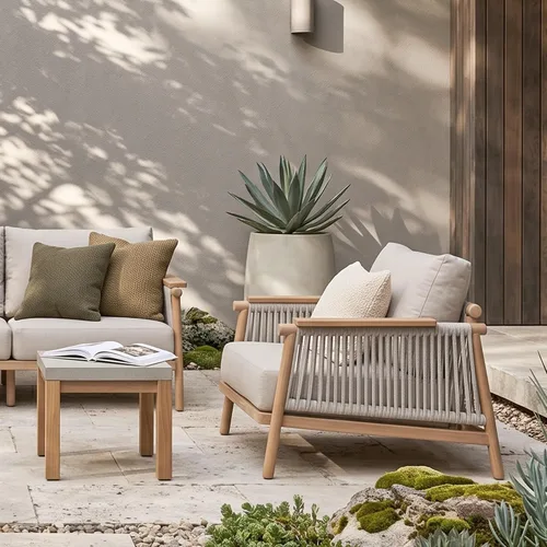 Vista 8 de Acanva Muebles al aire libre de aluminio del patio del musgo, sillón