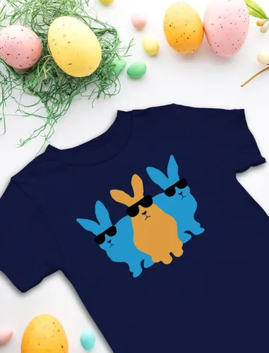 Vista 4 de Camisa de conejo de Pascua para niños y niñas pequeñas