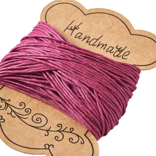 Vista 2 de Craftdady - Hilo encerado, Algodón, 5 colores, 155 yardas, 1mm
