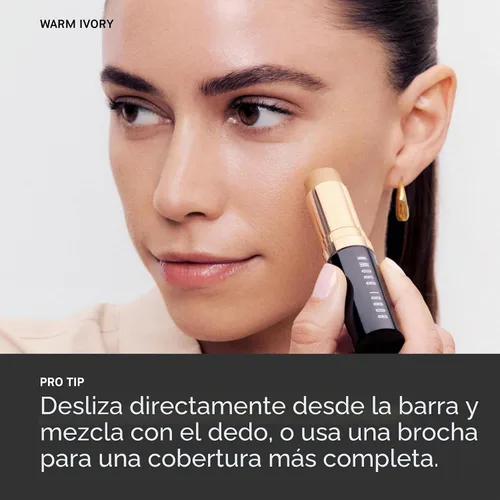 Vista 6 de Bobbi Brown Skin Foundation Stick Portable & Creamy with Medium-to-Full Coverage for Even-Toned Skin 08 Marfil cálido