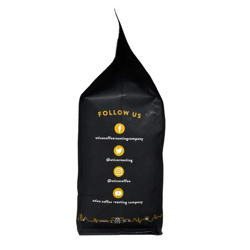 Vista 4 de Utica Coffee Roasting Co. Adirondack Specialty - Café molido tostado medio Bolsa resellable de 16 onzas