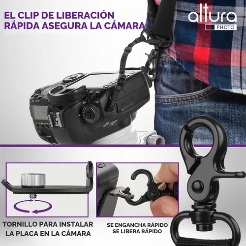 Vista 3 de Altura Photo Camera Strap with Quick Release & Safety Tether - Camera Strap for Photographers for Sony, Nikon, & Canon