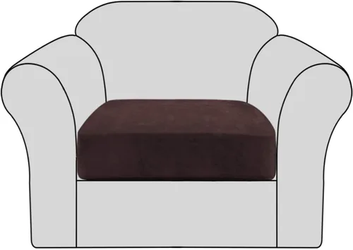 Vista 35 de Fundas de cojín elásticas de terciopelo para sofá, fundas de cojín de felpa suave, protector de muebles, funda de cojín antideslizante con parte