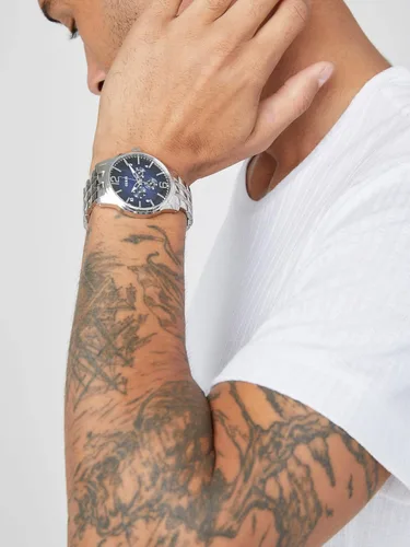 Vista 2 de GUESS Factory Men's Silver-Tone Multifunction Watch, NS