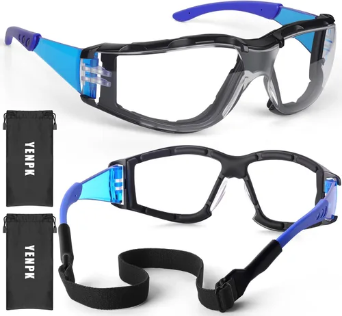 Vista 8 de 2 Pack Anti Fog Foam Lined Safety Glasses with Strap and Bag