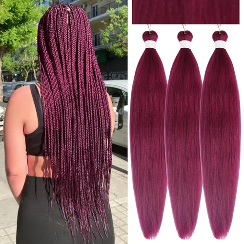 Vista 138 de Cabello trenzado para niños preestirado de 16 pulgadas, color negro para niños, trenzas sin nudos