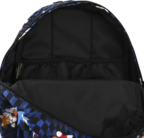 Vista 6 de Bioworld Mochila con estampado de personajes Sonic The Hedgehog, OSFA, Azul, Classic