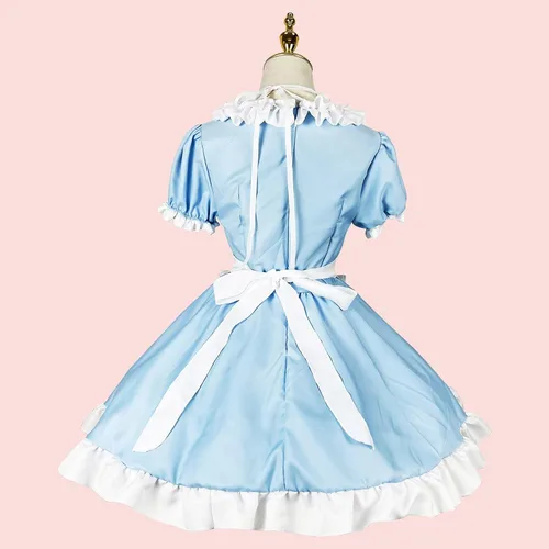 Vista 7 de Traje de sirvienta, lencería femenina, traje de sirvienta, lindo traje de sirvienta, conjunto de vestido de cosplay para mujer Halloween