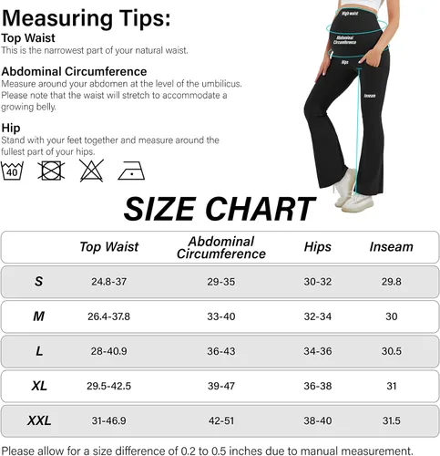 Vista 6 de HEGALY Leggings acampanados de maternidad para mujer sobre el vientre, pantalones casuales de yoga para embarazo, con bolsillos, suaves como