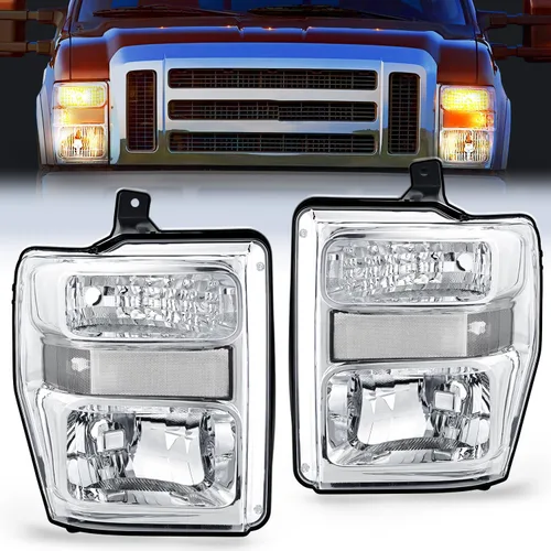 Vista 17 de Nilight - Conjunto de faros delanteros compatible con Ford F-150 Expedition 1997 1998 1999 2000 2001 2002 2003, carcasa negra, reflector ámbar