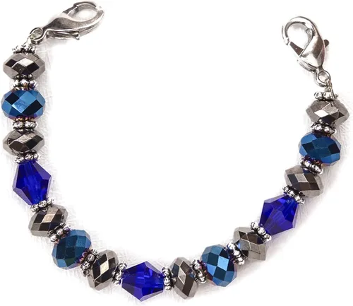 Vista 72 de Pulsera elástica de alerta médica, pulsera de identificación médica de repuesto intercambiable, etiqueta de identificación no incluida, cristales