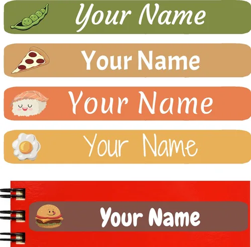 Vista 11 de 100 etiquetas de nombre personalizadas para niños, suministros escolares, calcomanías de nombre personalizadas para niños, impermeables, para Camión