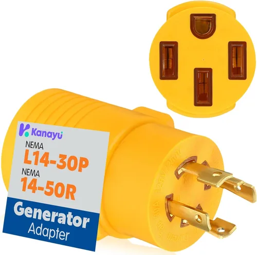 Vista 17 de Kanayu Adaptador para Generador y Soldador Compatible con NEMA L14-30P a L6-30R, Enchufe Macho de 4 Clavijas de 30A a Receptáculo Hembra de Bloqueo
