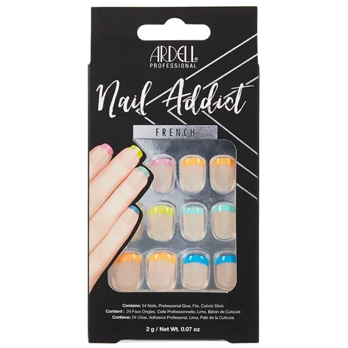 Vista 10 de Ardell Nail Addict - Juego de uñas artificiales, francés clásico