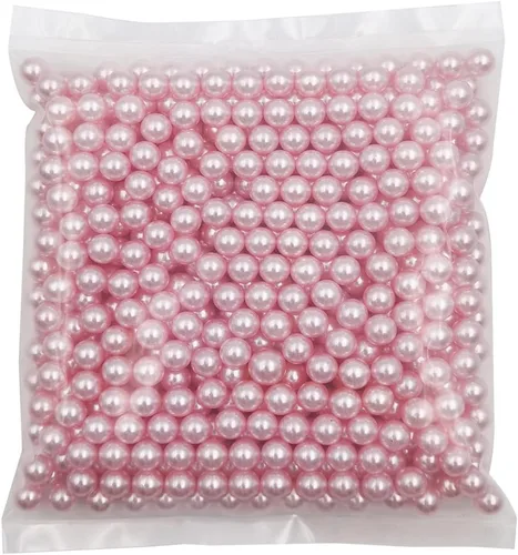 Vista 8 de INSPIRELLE 2600 perlas de imitación de ABS negras sin perforar para rellenos de jarrón, cuentas de maquillaje sin agujero de 0.236 pulgadas
